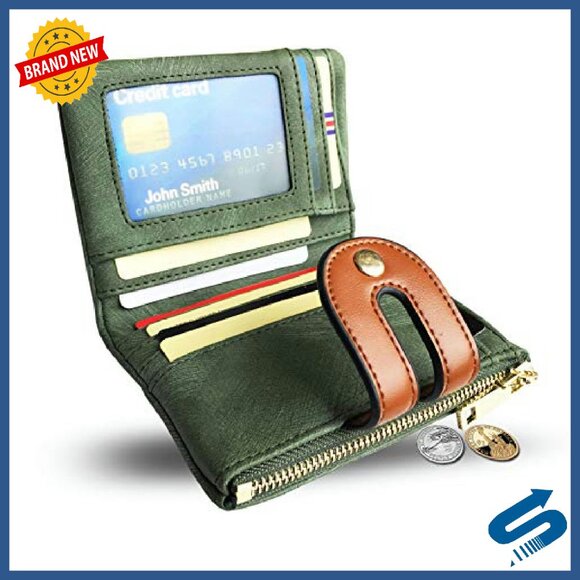 Slim Bifold RFID Leather Wallet with Zipper Coin Pocket - Picture 5 of 8